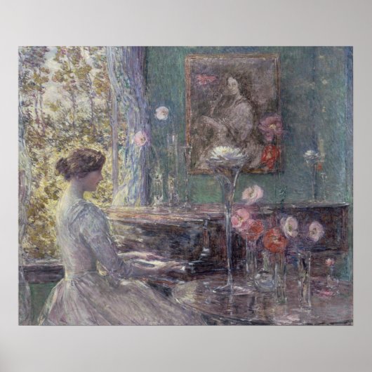 Improvisation von Frederick Childe Hassam Poster (Vorne)