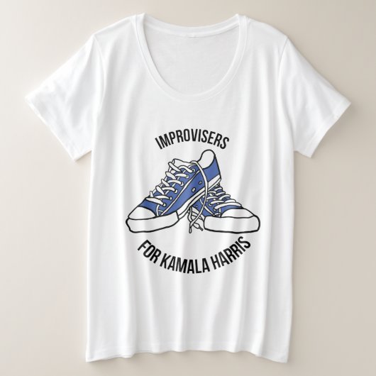 "Improvisers for Kamala Harris" Plus Size Shirt (Design vorne)