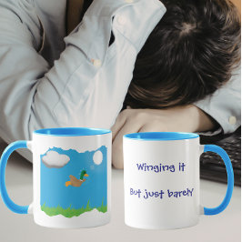 Improvisieren, aber nur knapp - Entenhumor Tasse