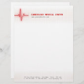 Impuls-Herz-Signal-Kardiologiebriefkopf Briefkopf (Vorne/Hinten)