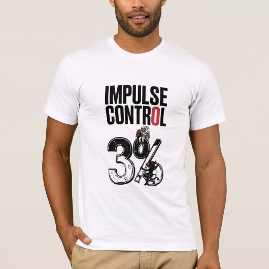 - IMPULSE CONTROL – 3% Angel vs Devil Cartoon T-Shirt (Vorderseite)