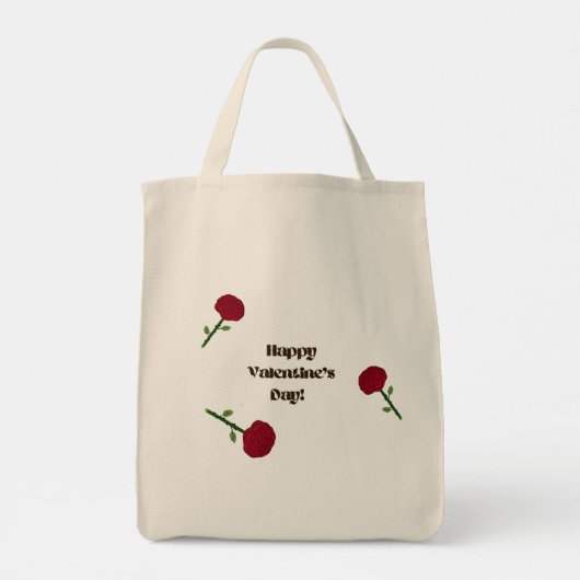 Impulse Tasche mit rote Rose (Rückseite)