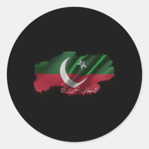 Imran Khan Pti Flag Premierminister Pakistan Runder Aufkleber