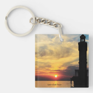 Imzir Clock Tower Sunset, Türkei Schlüsselanhänger