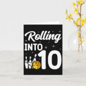 In 10 Bowling 10. Geburtstag Karte (Gelbe Blume)