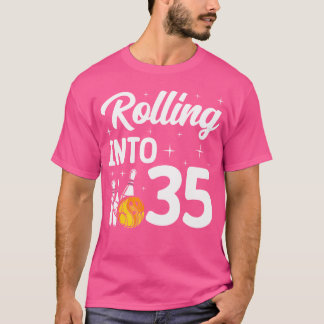 In 35 Bowling 35. Geburtstag T-Shirt