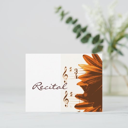 In 3/4-Time Music Erwägungsgrund Einladung Postkar (Stehend Vorderseite)