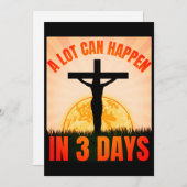 In 3 Tagen - Ostern Karfreitag Feiertagskarte (Vorne/Hinten)