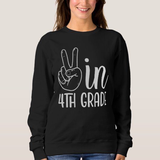 In 4th Grade First Day Of School Day Back To Schoo Sweatshirt (Vorderseite)