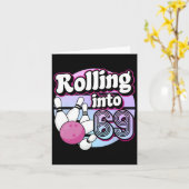 In 69 Bowling 69. Geburtstag Karte (Gelbe Blume)