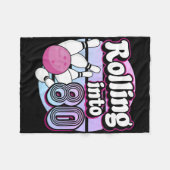 In 80 Bowling 80. Geburtstag Fleecedecke (Vorderseite (Horizontal))