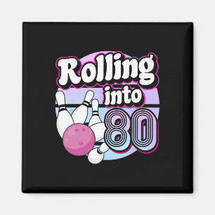 In 80 Bowling 80. Geburtstag Magnet