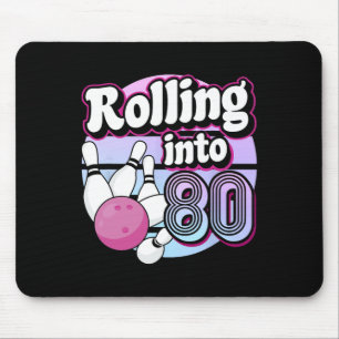 In 80 Bowling 80. Geburtstag Mousepad