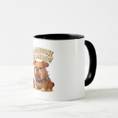In a doggone bad mood – grumpy cartoon bulldog tasse (VorderseiteRechts)