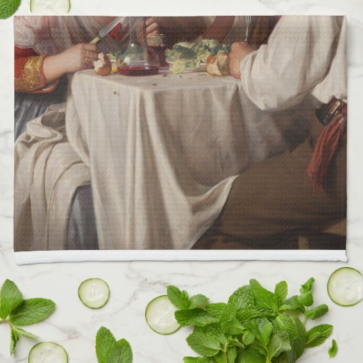 "In a Roman Osteria" 1886 Carl Heinrich Bloch Geschirrtuch (Gefaltet)