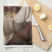 "In a Roman Osteria" 1886 Carl Heinrich Bloch Geschirrtuch (Viertel Falte)