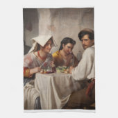 "In a Roman Osteria" 1886 Carl Heinrich Bloch Geschirrtuch (Vertikal)