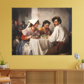 "In a Roman Osteria" - 1886 Carl Heinrich Bloch Leinwanddruck (Insitu (Wohnzimmer))