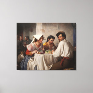 "In a Roman Osteria" - 1886 Carl Heinrich Bloch Leinwanddruck