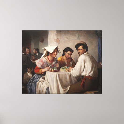 "In a Roman Osteria" - 1886 Carl Heinrich Bloch Leinwanddruck (Vorderseite)