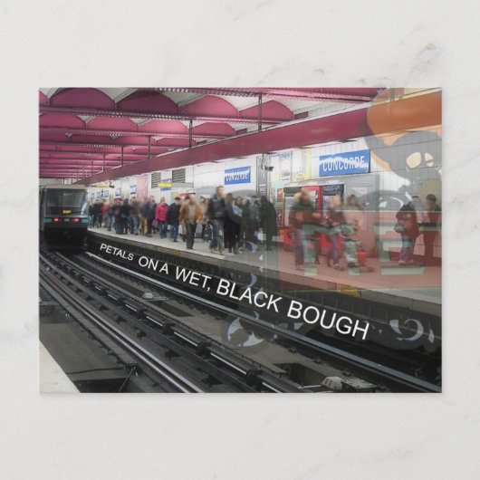 "In a Station of the Metro" Pound/Paris Postkarte (Vorderseite)