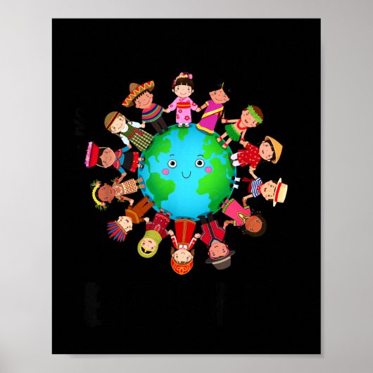 In A World Be Kind Sitive Kids Choose Kindness Day Poster (Vorne)