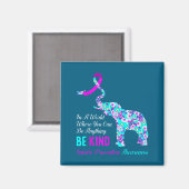 In A World Be Kind Suprt Suicide Prevention Awaren Magnet (Vorderseite/Rückseite)