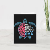 In A World Full Of Grandmas Be An Oma Turtle  Karte (Vorderseite)