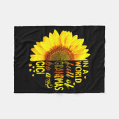 In A World Full Of Grandmas Be Cici Sunflower Gran Fleecedecke (Vorderseite (Horizontal))