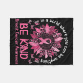 In A World Where You Can Be Anything Be Kind Breas Fleecedecke (Vorderseite (Horizontal))