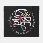 In A World Where You Can Be Anything Be Kind Kind Fleecedecke (Vorderseite (Horizontal))