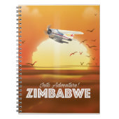 In Abenteuer! Simbabwes Reiseplakat Notizblock (Vorderseite)