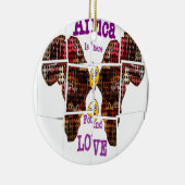 In Afrika habe ich Liebe gefunden Keramik Ornament (Rechts)