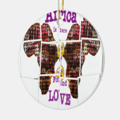In Afrika habe ich Liebe gefunden Keramik Ornament (Links)