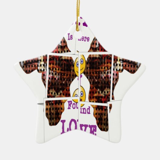 In Afrika habe ich Liebe gefunden Keramikornament (Vorne)