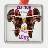 In Afrika habe ich Liebe gefunden Silbernes Ornament (Vorne)