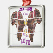 In Afrika habe ich Liebe gefunden Silbernes Ornament (Links)