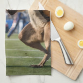 "In Aktion: Kangaroos spielt Aussie-Regeln Geschirrtuch (Viertel Falte)