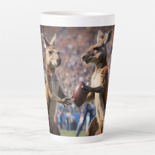 "In Aktion: Kangaroos spielt Aussie-Regeln Milchtasse