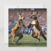"In Aktion: Kangaroos spielt Aussie-Regeln Save The Date (Rückseite)