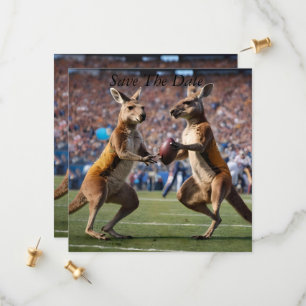 "In Aktion: Kangaroos spielt Aussie-Regeln Save The Date