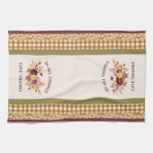 In All Things Give Thanks Autumn Floral Geschirrtuch (Horizontal)