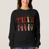 In All Things Give Thanks Groovy Leopard Thanksgiv Sweatshirt (Vorderseite)