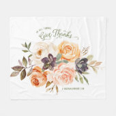 In allem Dank floralen Rose Blanket Fleecedecke (Vorderseite (Horizontal))