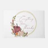 In allem Dank pastellfarbene und goldene Kürbis. Fußmatte (Vorderseite)