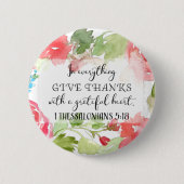 In allem danke | Schriftkunst Button (Vorderseite)