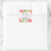 In allem danke | Schriftkunst Quadratischer Aufkleber (Tasche)