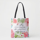 In allem danke | Schriftkunst Tasche (Vorderseite)