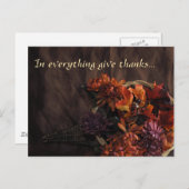"In allem geben Dank" Cornucopia Postcard Postkarte (Vorne/Hinten)