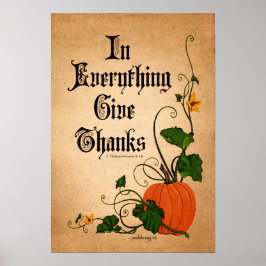 "In allem geben Dank", Erntedank Pumpkin Poster
